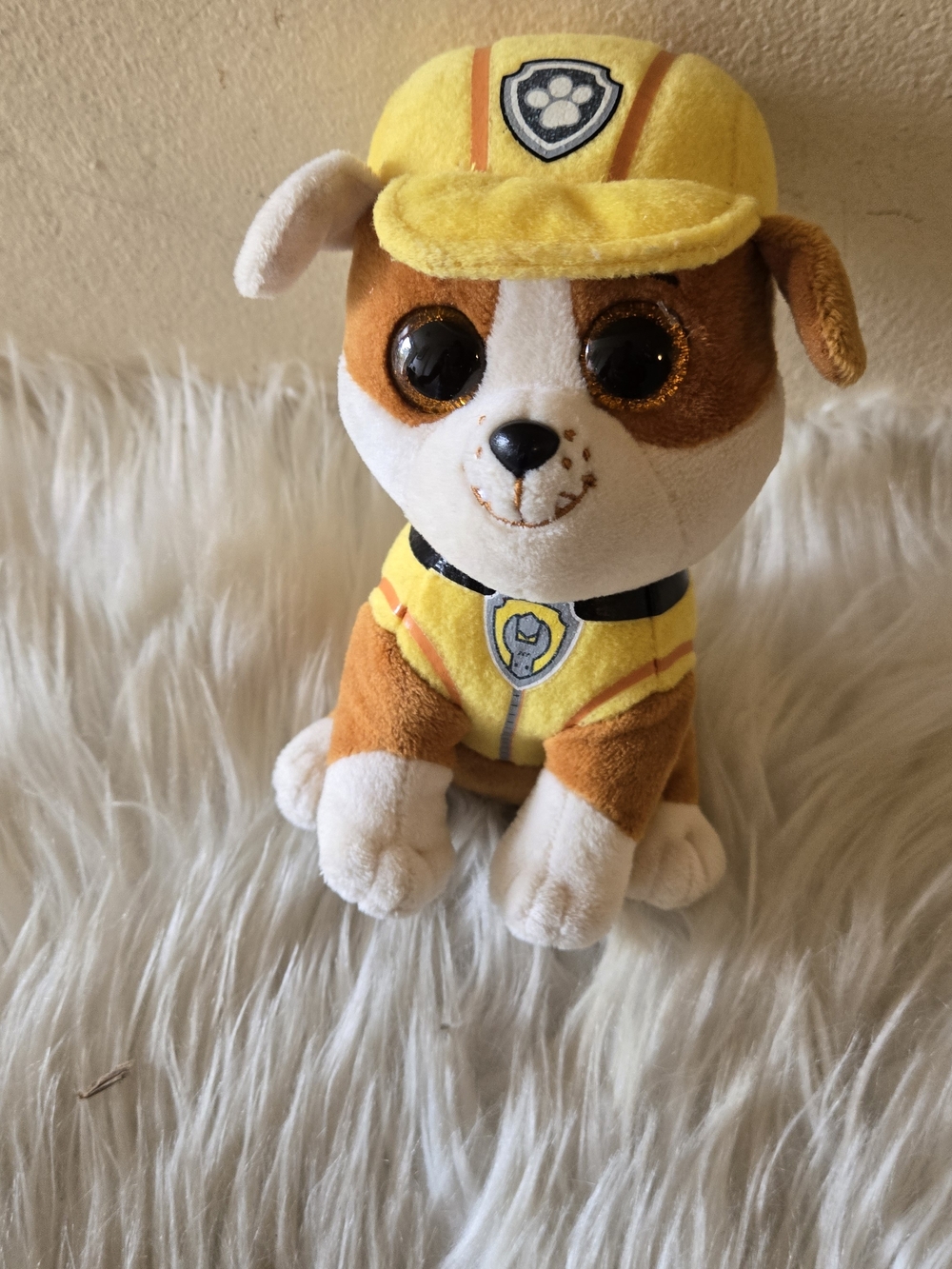Paw Patrol Rubble Plush Dog Toy - Yellow and Brown